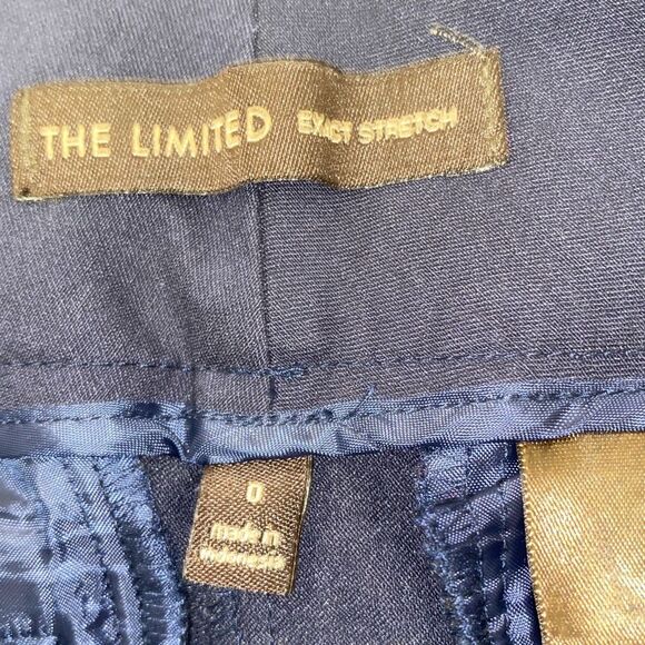 The Limited Women's Navy Blue Exact Stretch Straight Ankle Pants Size 0 - Picture 9 of 9